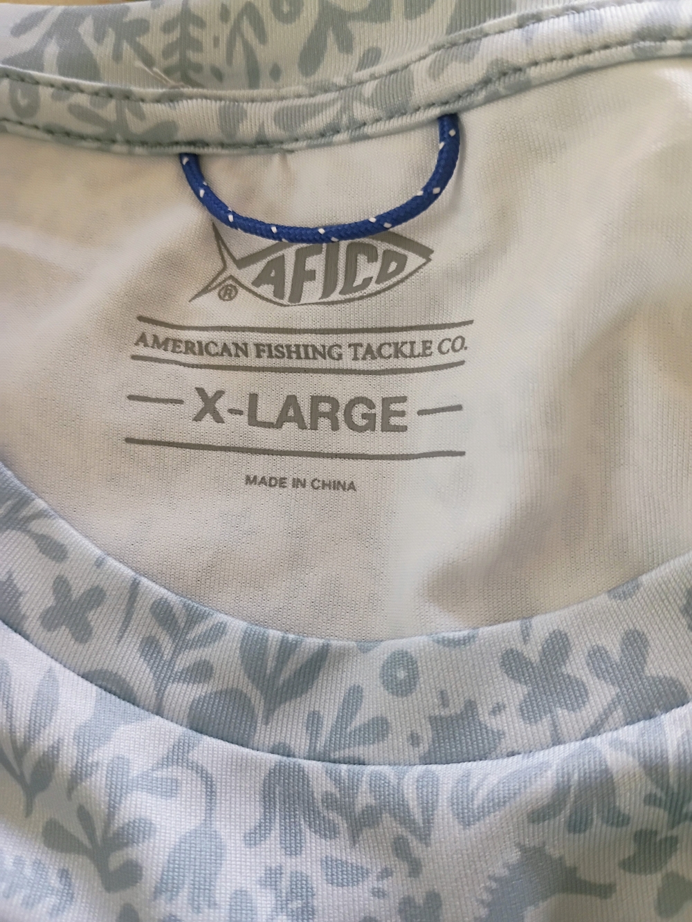 AFTCO Light Blue Seashell Floral-Pattern Sleeveless Tank - Picture 5 of 6